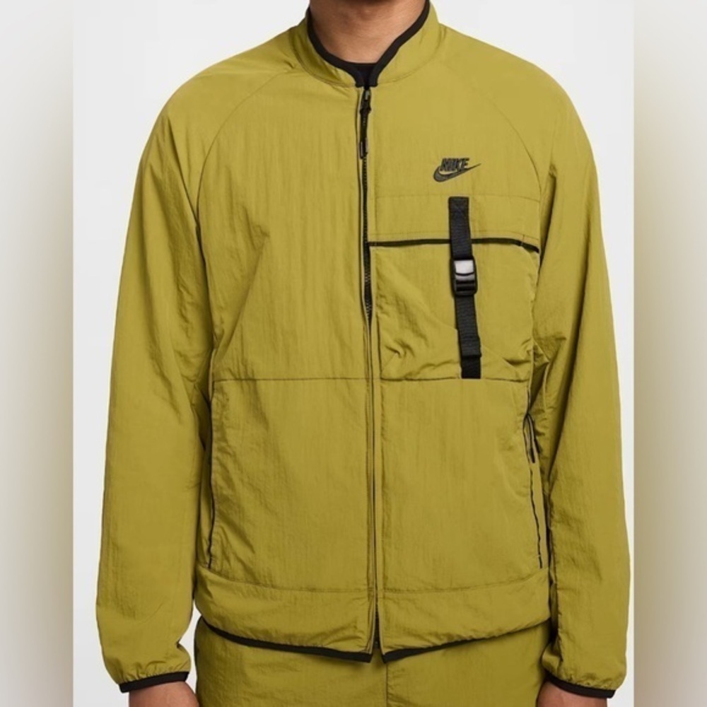 New Nike Tech Men's Woven Jacket in Pacific Moss/Black Sz Large Tall FZ0750-307